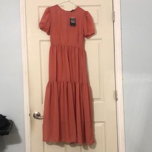 Forever 21 Maxi Puff Sleeve Dress